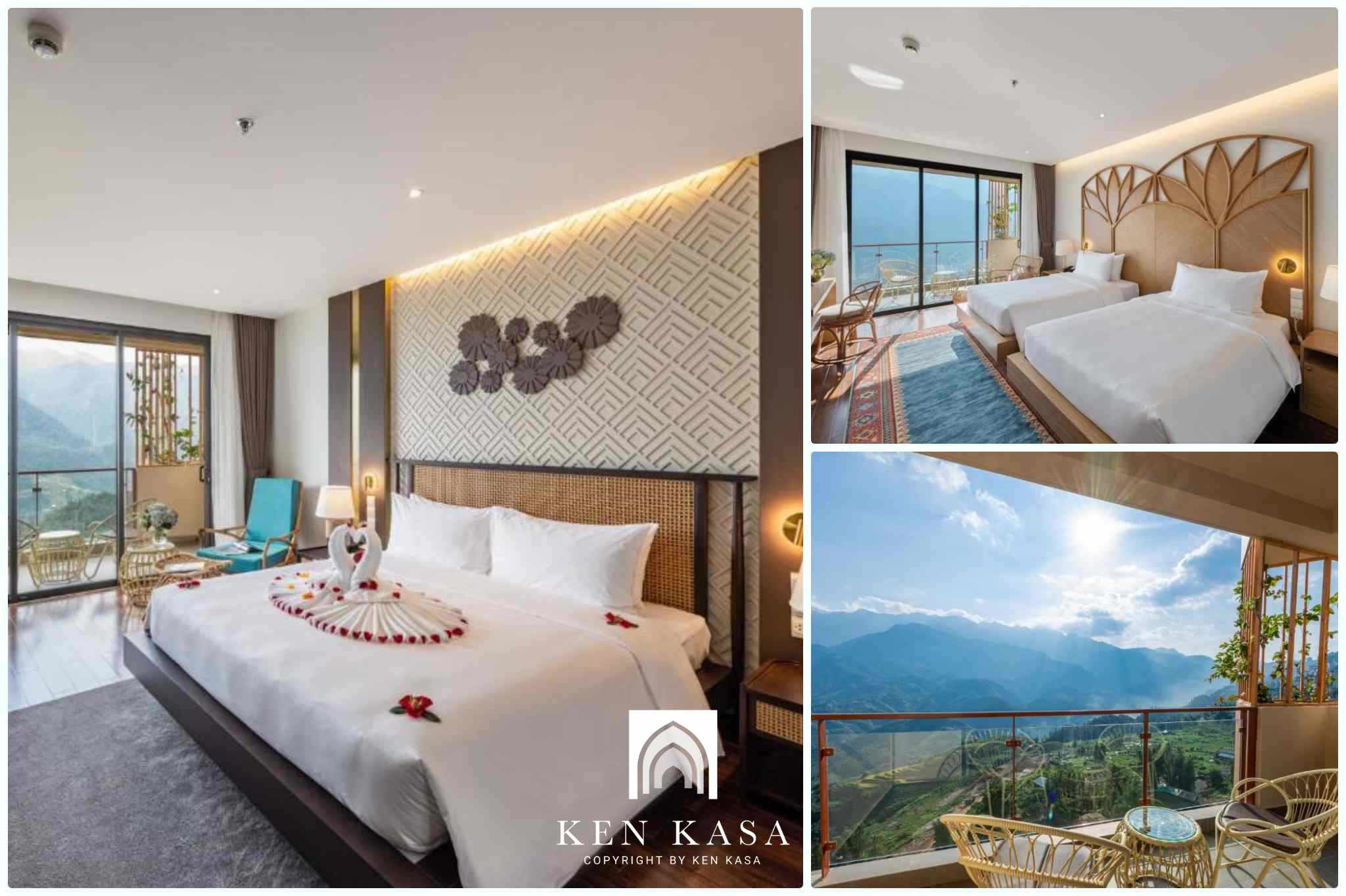 Mẫu ph&ograve;ng deluxe đẹp KK hotel Sapa